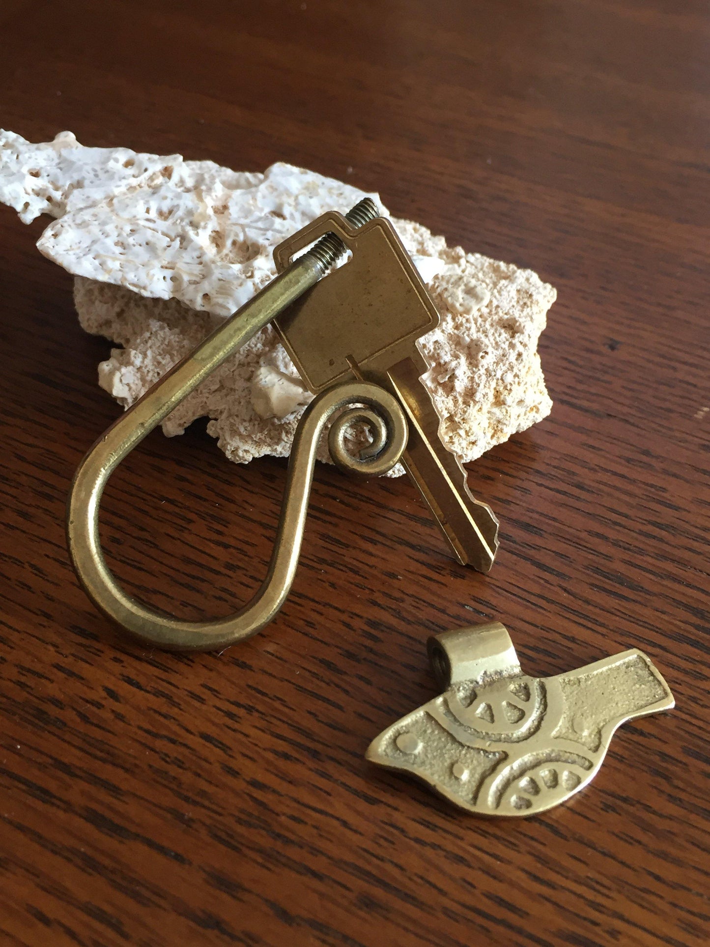 Handmade Brass Key Chain - Pigeon