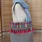 Kholoud Handcrafted Shoulder Bag with Arish Stitching - Gray