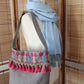 Kholoud Handcrafted Shoulder Bag with Arish Stitching - Gray