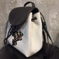 Linen Backpack with Hand Embroidered Tree of Life - Dandarah