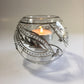 Blown Glass Candle Holder - Silver Kashmir