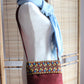 Maha Handcrafted Moiré Arish Shoulder Bag - Burgundy