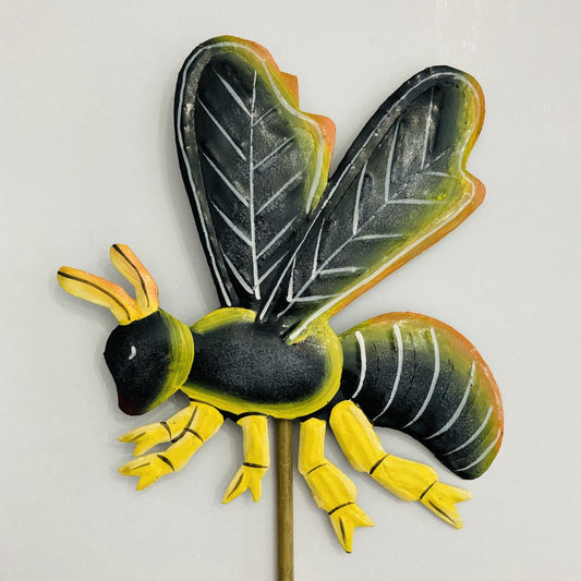 Metal Garden Stake - Bee Black