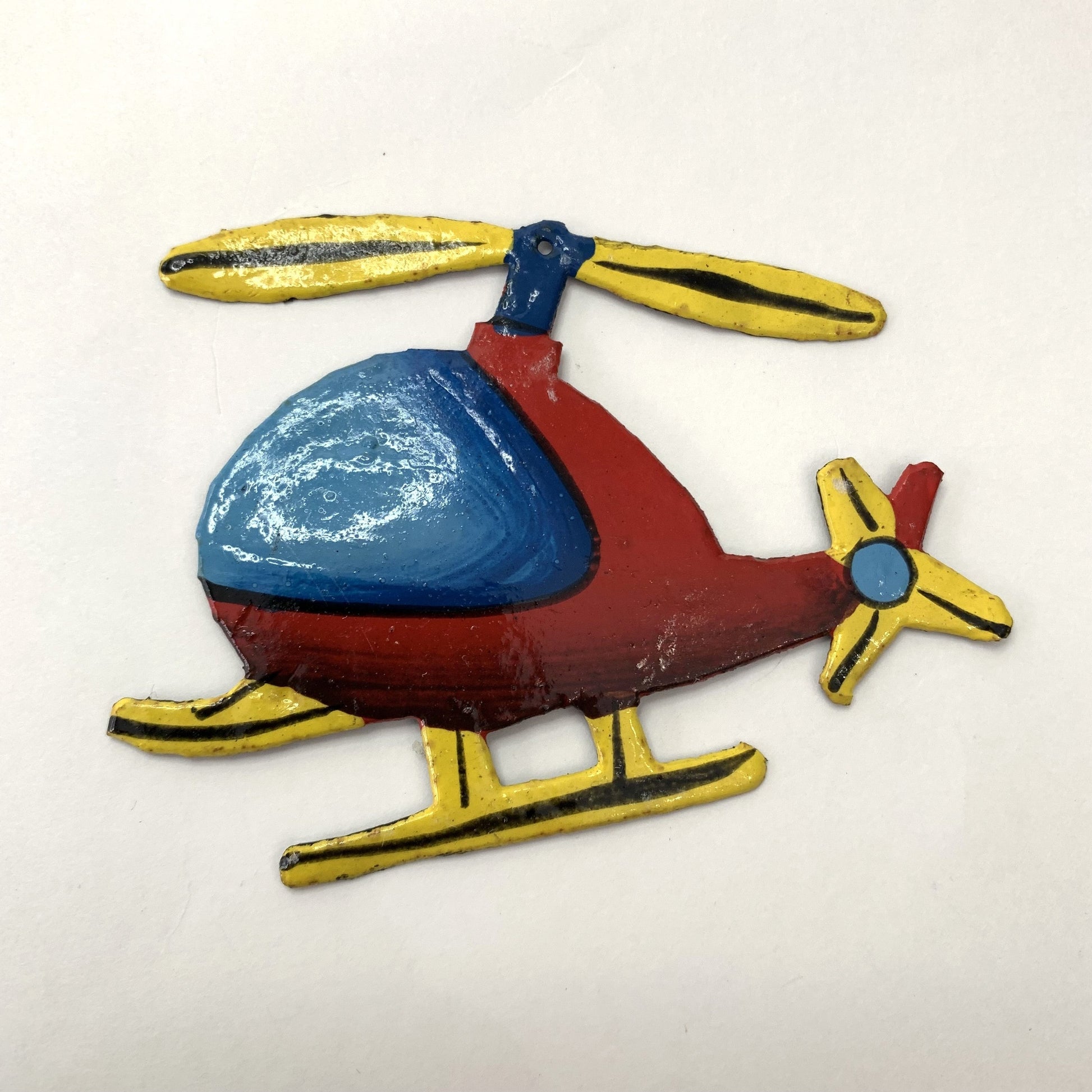 Metal Helicopter Ornament