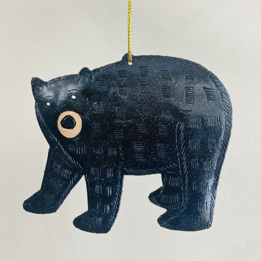 Metal Black Bear Ornament