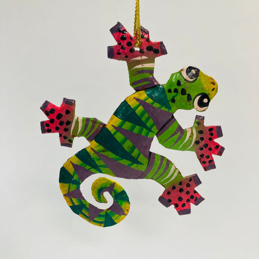 Metal Gecko Ornament