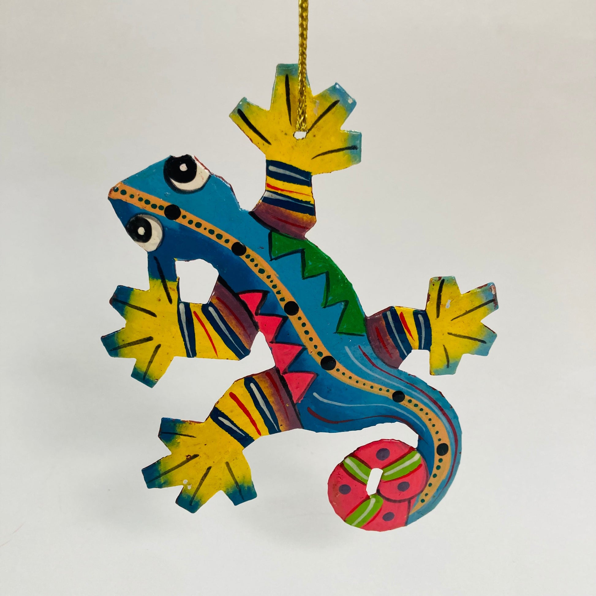 Metal Gecko Ornament