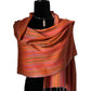 Narrow Striped Handwoven Scarf - Shades of Orange