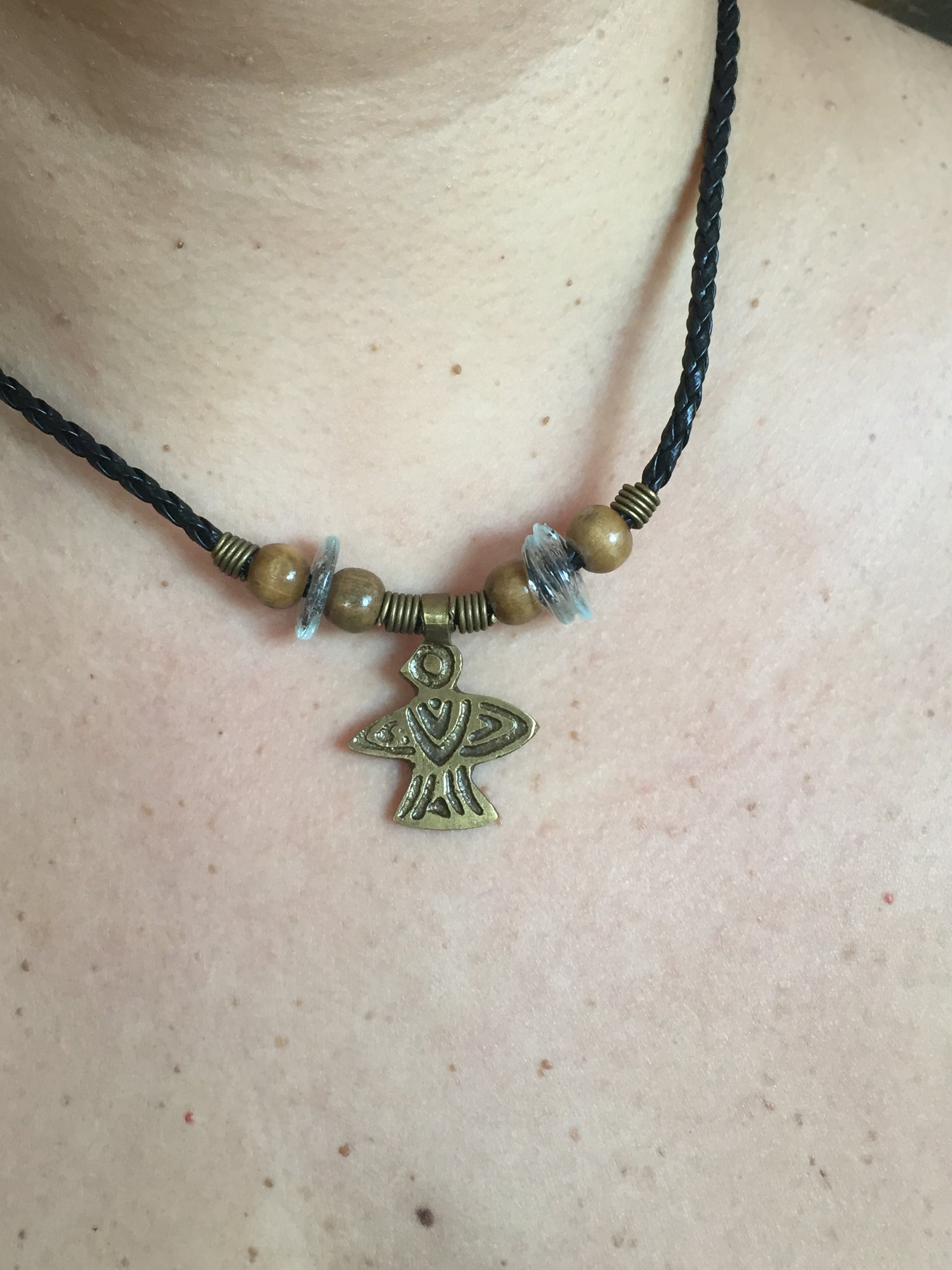 Handmade Brass Necklace - Bird