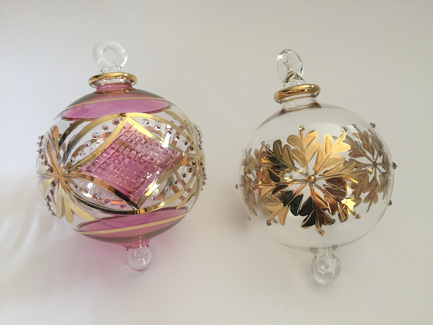 Blown Glass Ornament - Pink Carousel
