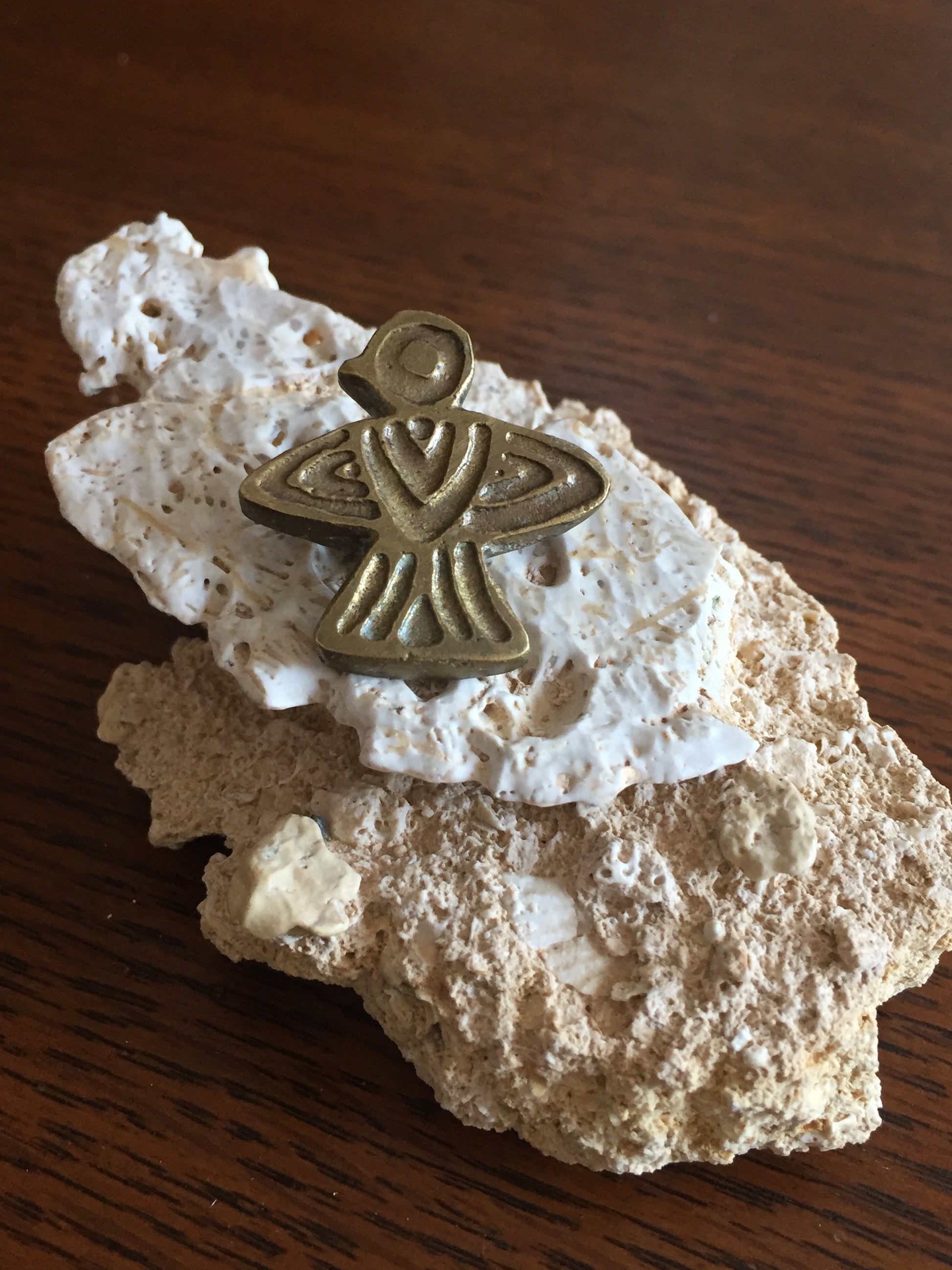 Handmade Brass Brooch - Bird