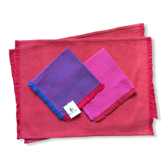 Handwoven Placemats & Napkins - Red