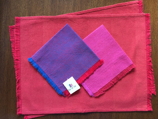 Handwoven Placemats & Napkins - Red