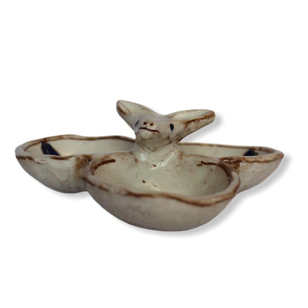 Pottery Appetizer Plate - 3 sections