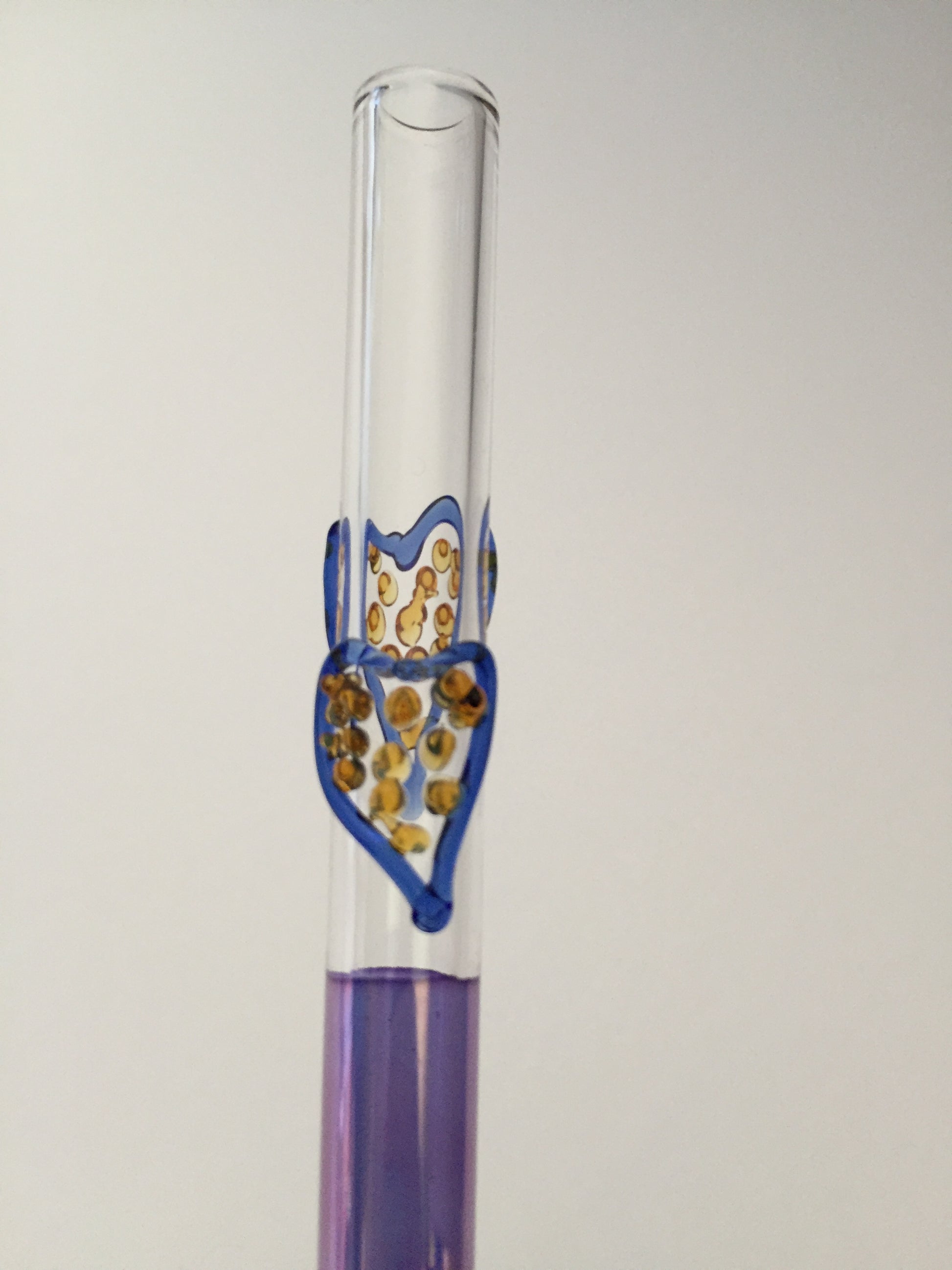 Blown Glass Straw - Purple