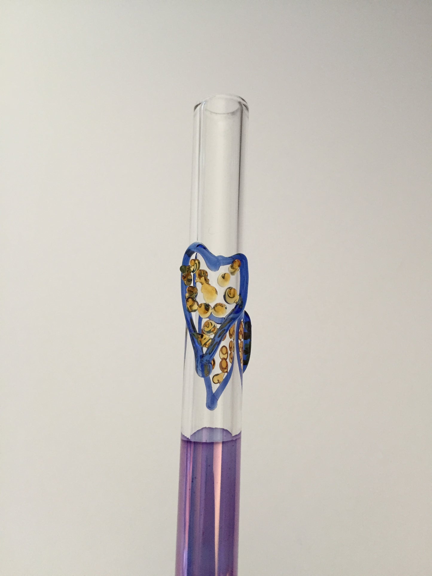 Blown Glass Straw - Purple