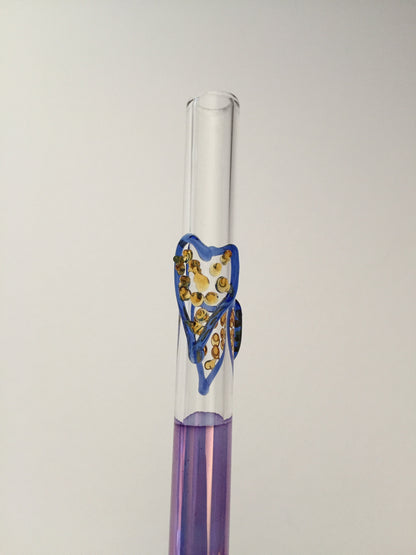 Blown Glass Straw - Purple