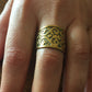 Handmade Brass Band Ring - Floral