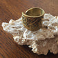 Handmade Brass Band Ring - Floral