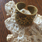 Handmade Brass Band Ring - Floral