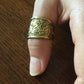 Handmade Brass Band Ring - Leaves