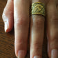 Handmade Brass Band Ring - Leaves