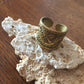 Handmade Brass Band Ring - Leaves