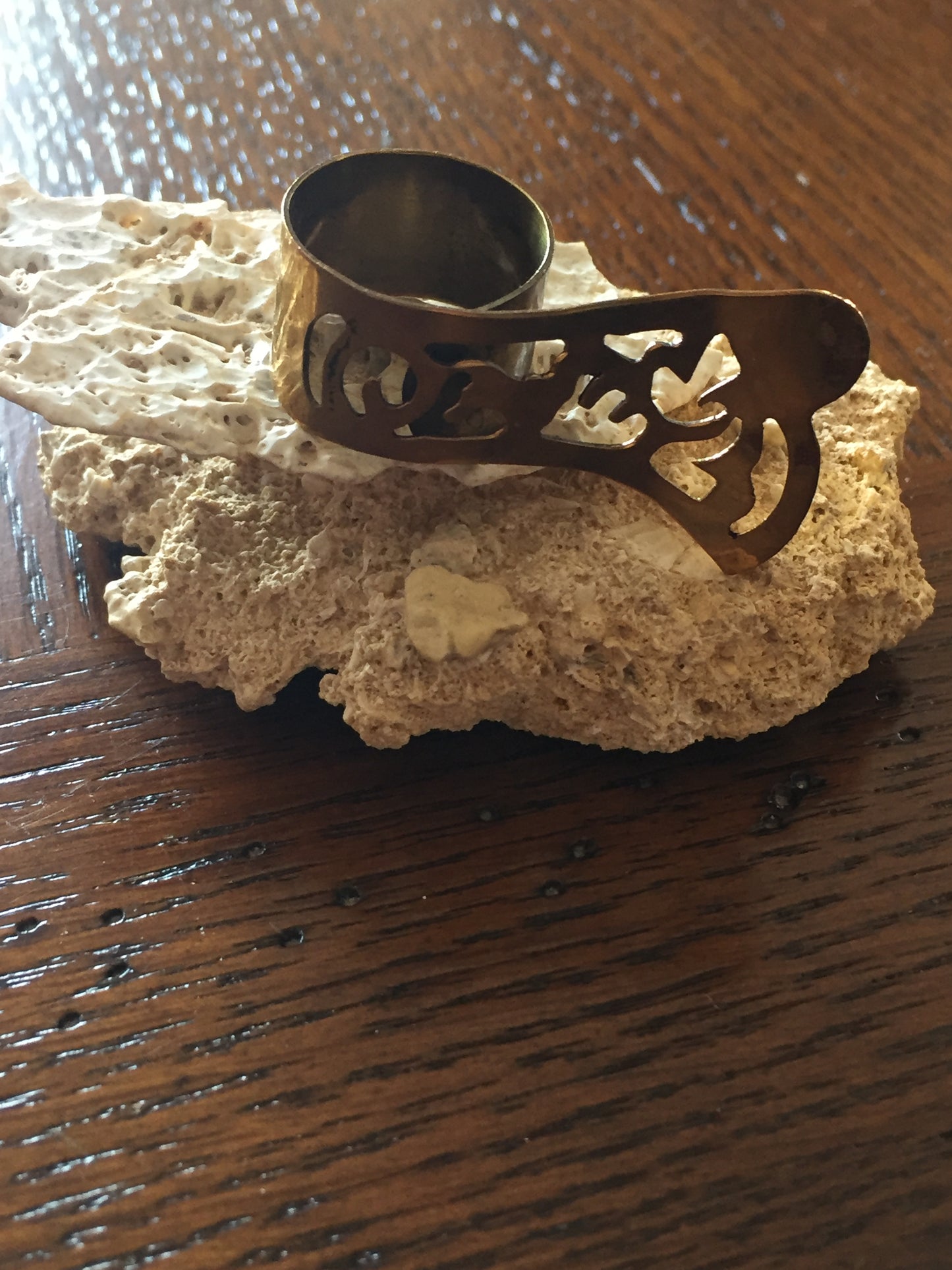 Handmade Brass Ring - Butterfly Shape