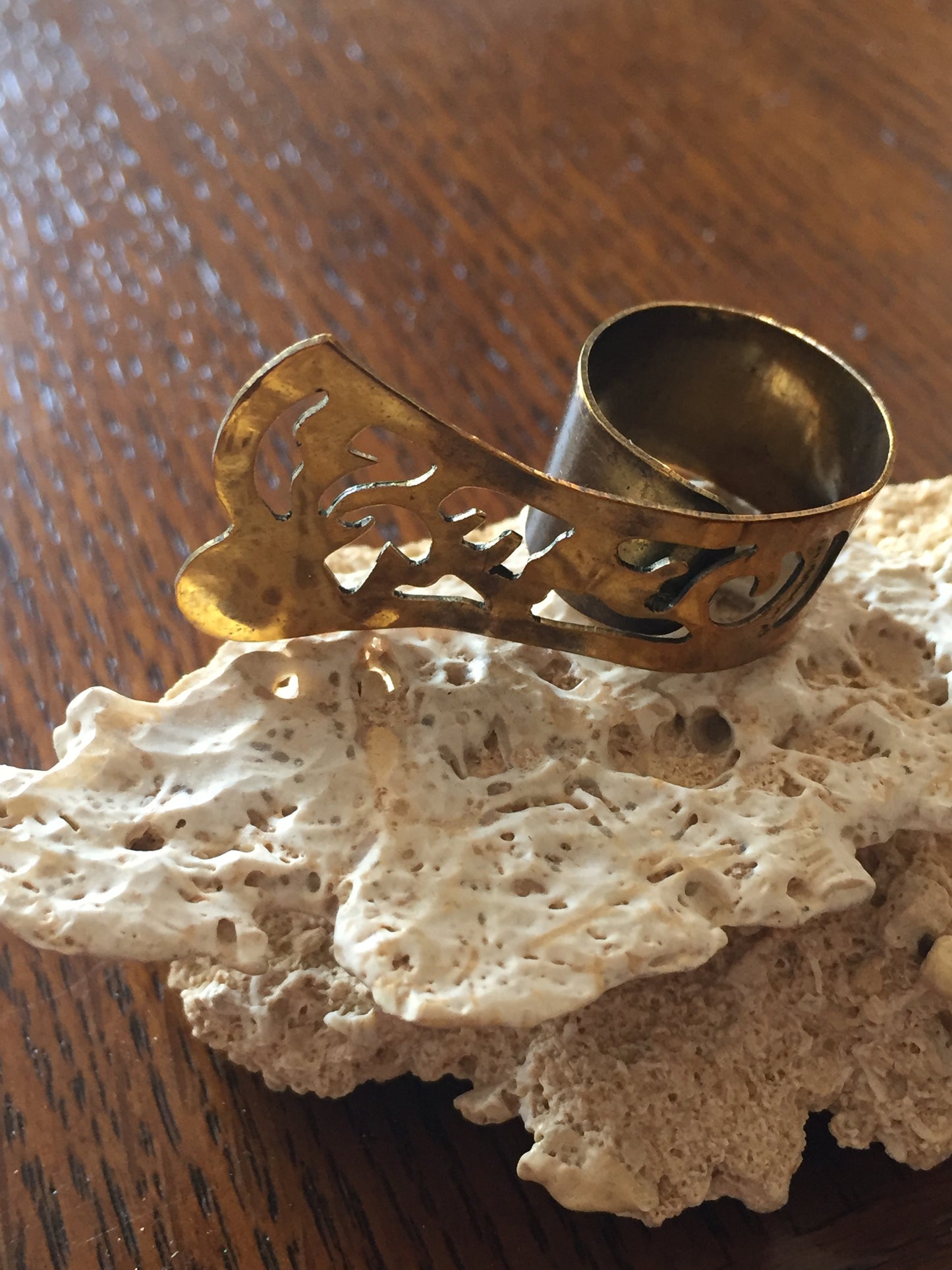 Handmade Brass Ring - Butterfly Shape