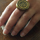 Handmade Brass Ring - Arabic Calligraphy