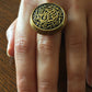 Handmade Brass Ring - Arabic Calligraphy 5