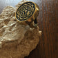 Handmade Brass Ring - Arabic Calligraphy: Joy