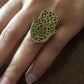 Handmade Brass Ring - Hamsa