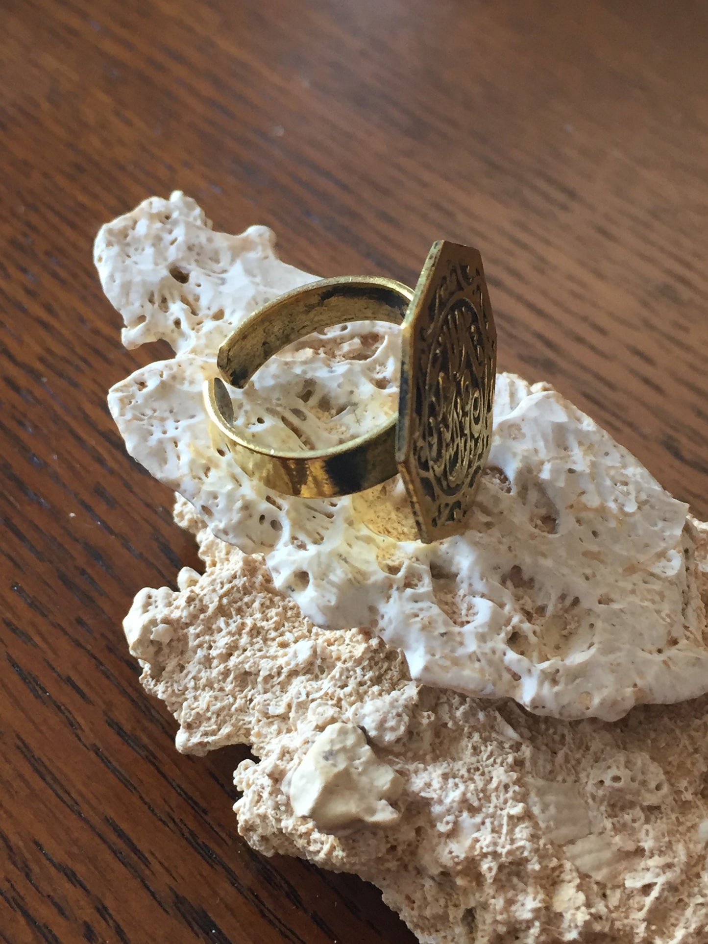 Handmade Brass Ring - Arabic Calligraphy 9