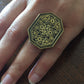 Handmade Brass Ring - Geometric Shapes