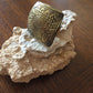 Handmade Brass Ring - Siwa Design: Geometric