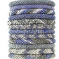 Roll-On Beaded Bracelets - Denim
