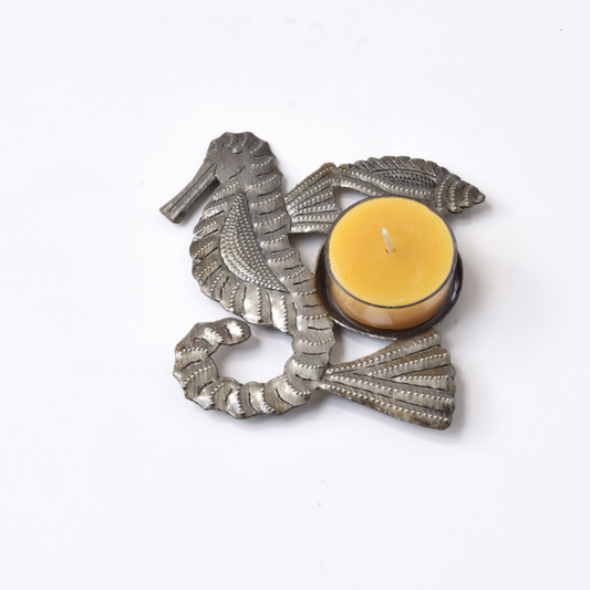 Metal Tealight Plate - Seahorse