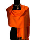 Small Solid Handwoven Scarf - Dahlia Orange