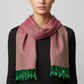 Fair Trade Solid Handwoven Bamboo Viscose Scarf - Green & Fuchsia, Ethically Handmade