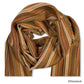 Small Striped Handwoven Scarf - Brown & Olive