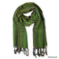 Small Striped Handwoven Scarf - Green & Pistachio