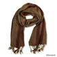 Small Striped Handwoven Scarf - Sinai Copper