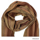 Small Striped Handwoven Scarf - Sinai Copper