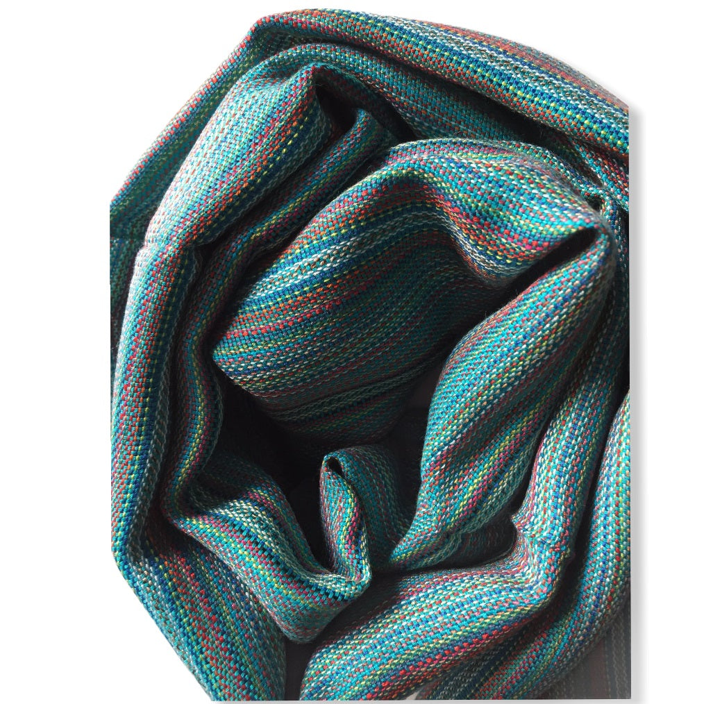 Small Striped Handwoven Scarf - Brights