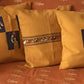 Handwoven Egyptian Cotton Cushion Cover - Hand Embroidered Art - Rural Scenes