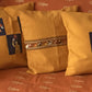 Handwoven Egyptian Cotton Cushion Cover - Hand Embroidered Art - Flock of Birds
