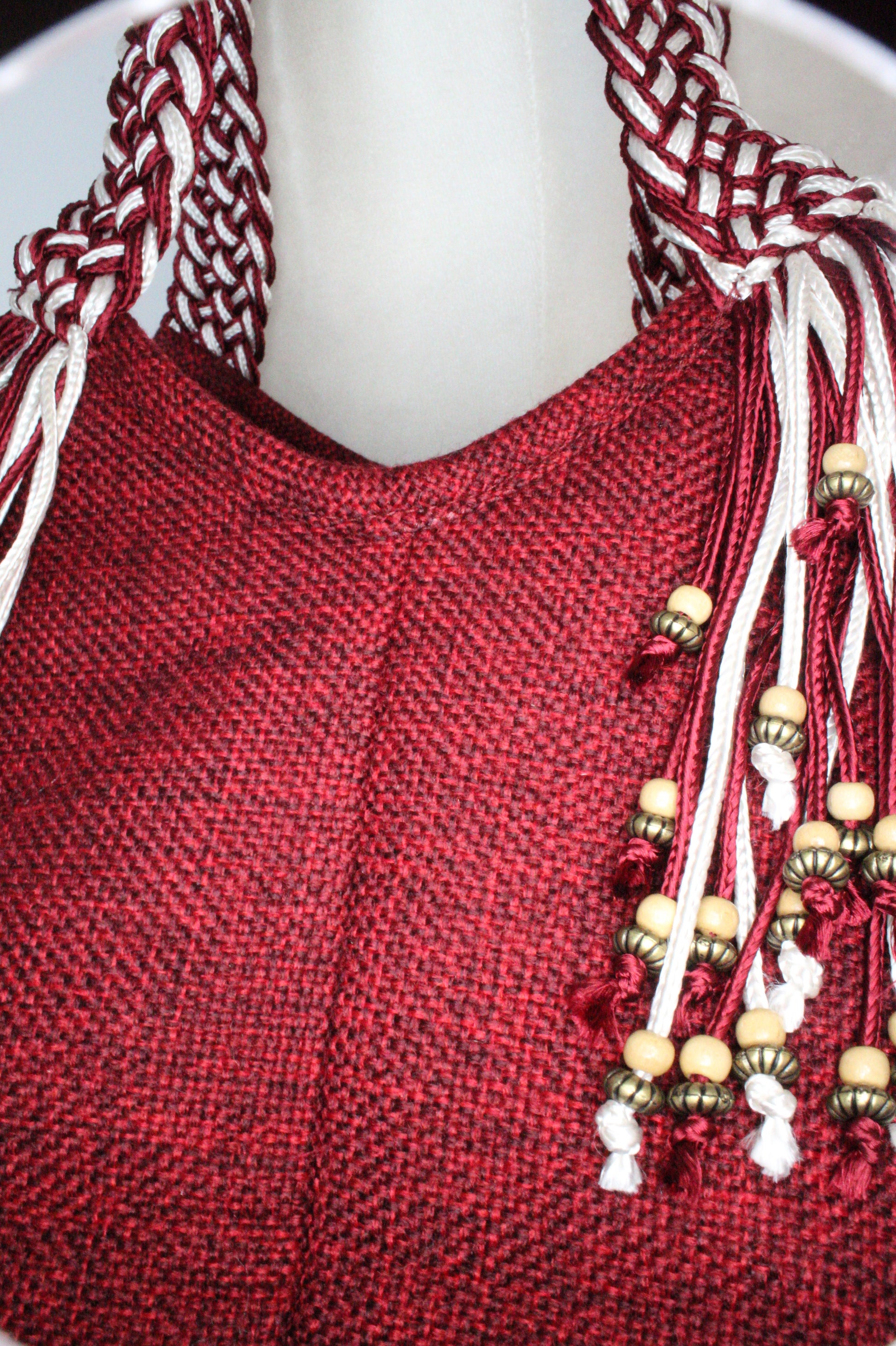 Sofia Handcrafted Shoulder Bag - Burgundy