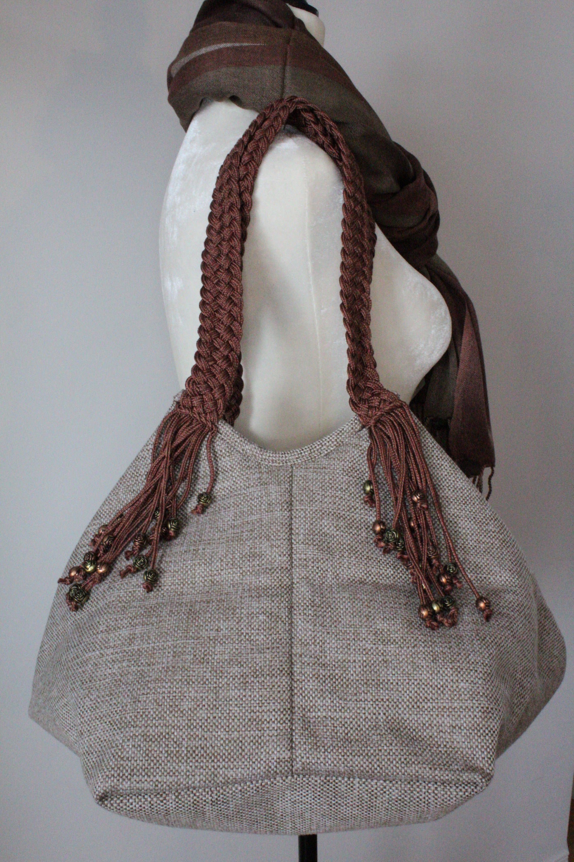Sofia Handcrafted Shoulder Bag - Light Brown