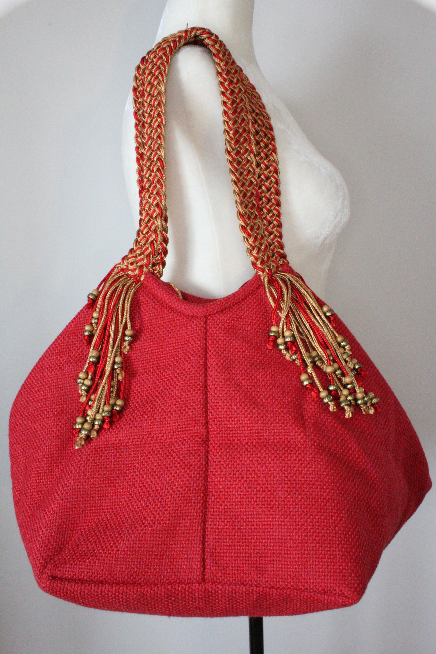 Sofia Handcrafted Shoulder Bag - Red